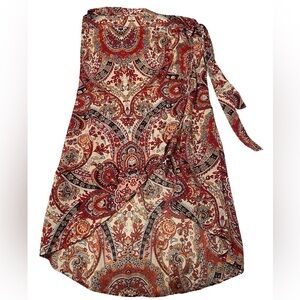 SHEIN Paisley Wrap Skirt